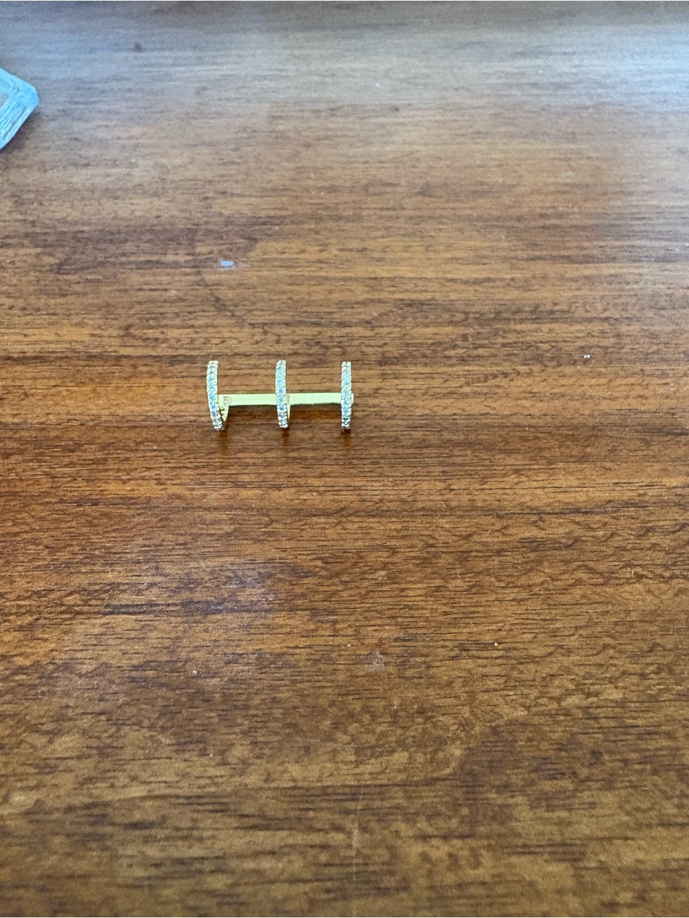 Uncommon James Gold Pavé Triple Bar Earrings
